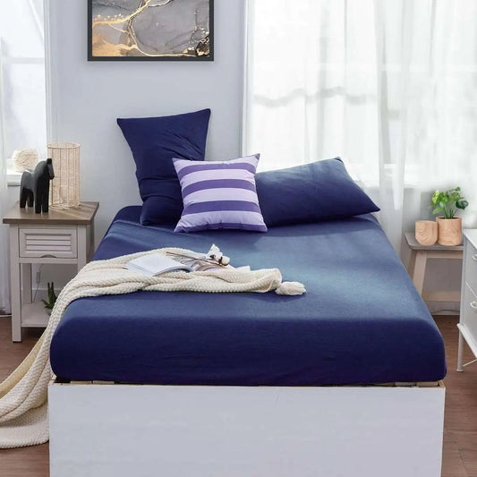 Aazarine Blue Jersey Fitted sheet