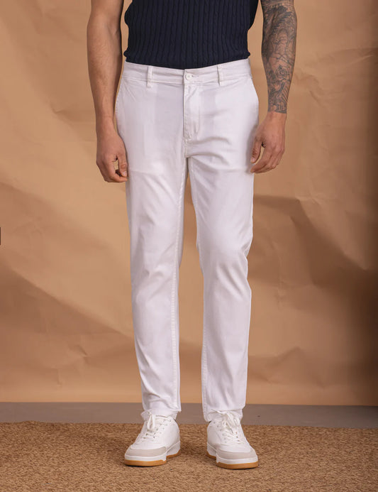 White Chinos Casual Slim pant