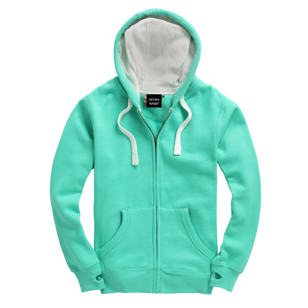 Gumdrop Green Ultra Premium Zip Hoodie