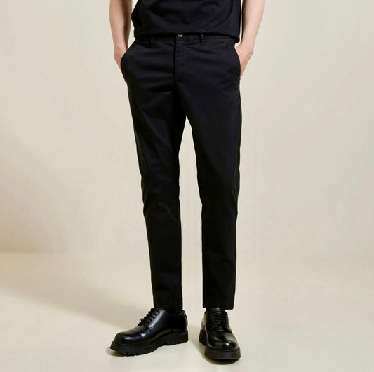 Taper Twill Jeans Black