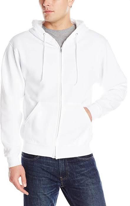 PREMIUM ZIPPER WHITE HOODIE