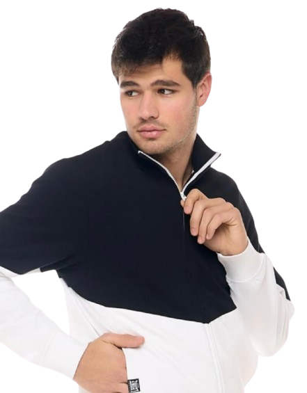 MEN'S MOCK NECK HOODIE & NON-SWEAT SUIT WITH ZIPPER AND COLLAR